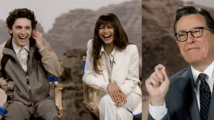 Things Get Hilariously Awkward When Colbert Asks Dune Stars Zendaya and Timothée Chalamet If They've Read the Book