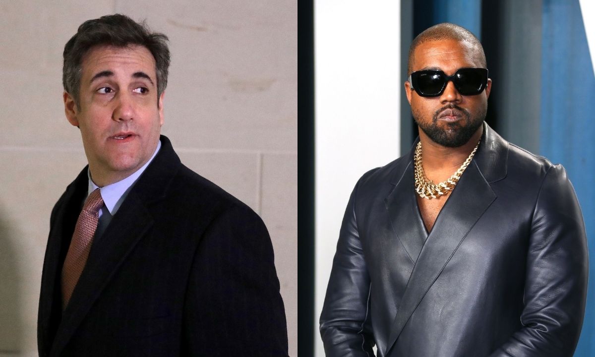 Kanye West wears a strange mask to meet with Michael Cohen