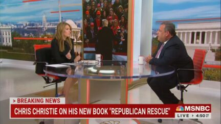 Nicole Wallace and Chris Christie