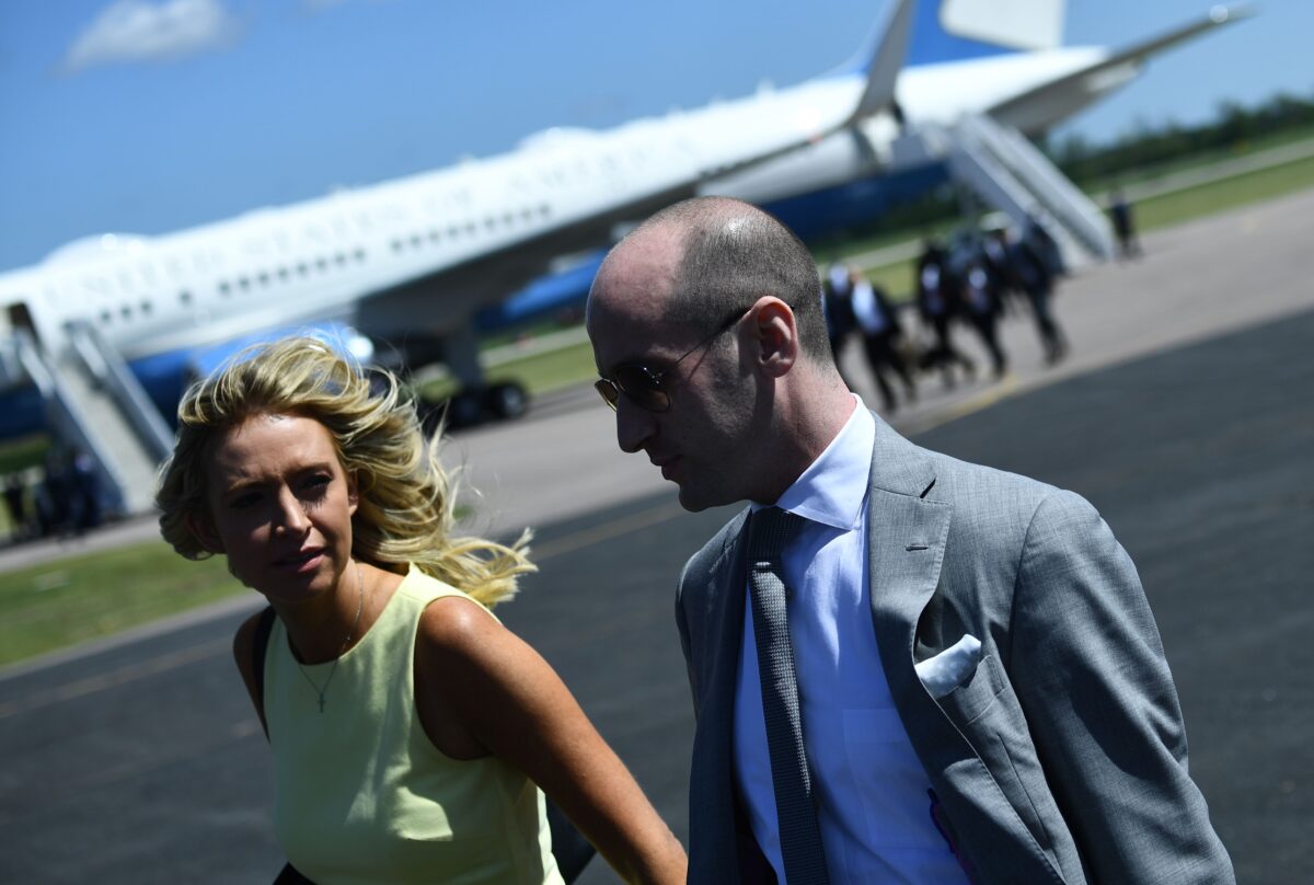 Kayleigh McEnany and Stephen Miller