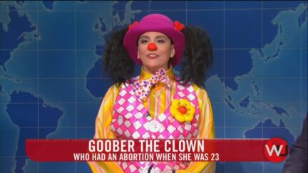Cecily Strong as Goober the Clown on Weekend Update