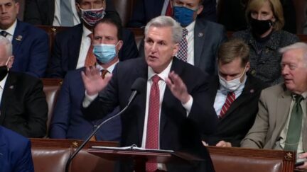Kevin McCarthy gives a long speech