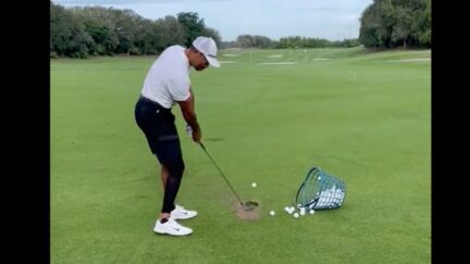 WATCH: Tiger Woods Seen Swinging Golf Club for First Time Since Car Accident