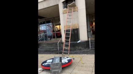 Cleveland Guardians sign falls off team store