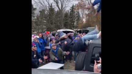 Bills Mafia table smash goes wrong