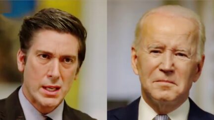 David Muir Joe Biden 12-22 split image 2