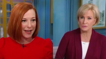 Jen Psaki Mika Brzezinski split image