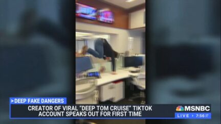 Deepfake Tom Cruise leaps over desks in NBC LA bureau