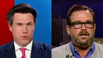 Leland Vittert Colby Hall split image 12-13