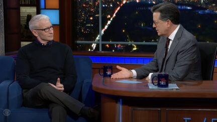 Anderson Cooper on the Late Show with Colbert