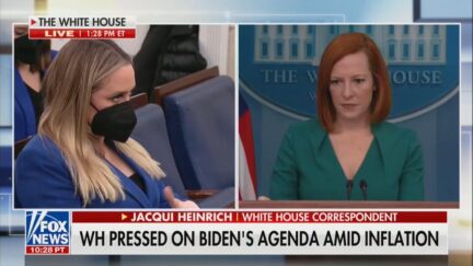 Jacqui Heinrich and Jen Psaki on Jan. 31