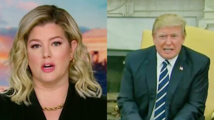 Brianna Keilar Donald Trump photo split screen image