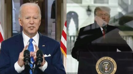 Joe Biden Donald Trump 1-6 split image