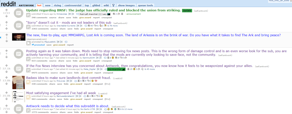 Subreddit Drama Antiwork screenshot