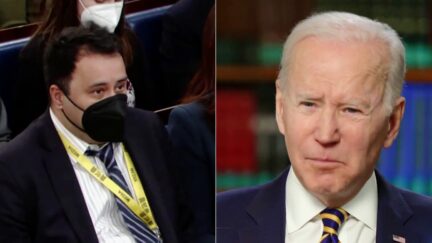 Aamer Madhani Joe Biden split image