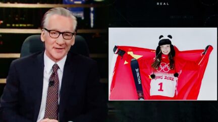 Bill Maher Eileen Gu graphic