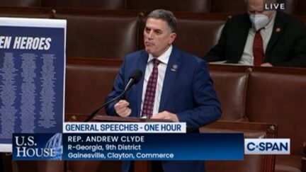 Andrew Clyde making a floor speech