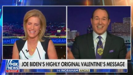 Laura Ingraham and Raymond Arroyo mock Joe Biden