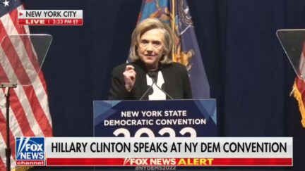 Hillary Clinton gives speech