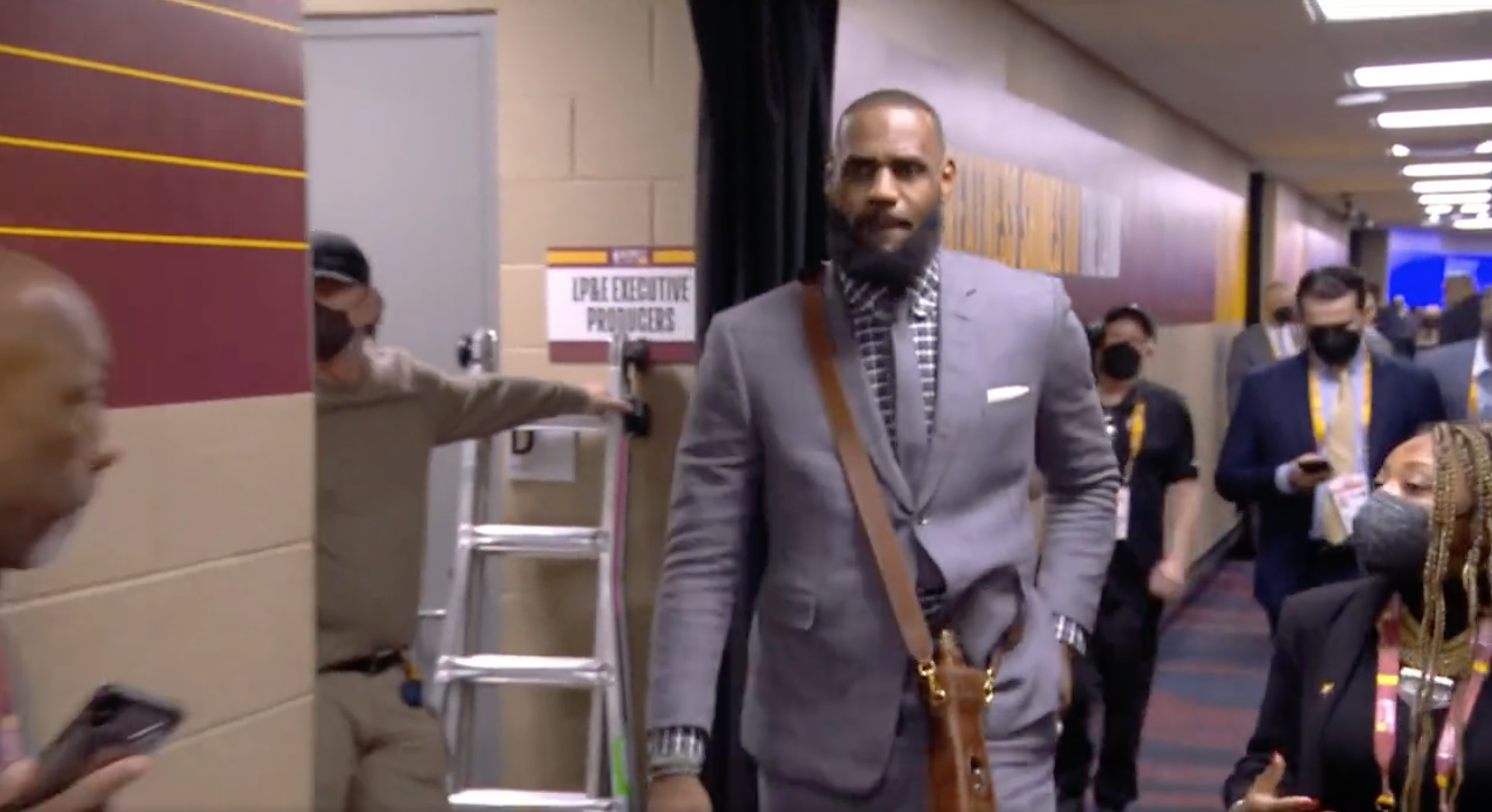 LeBron James arrives for LA Lakers opener in $28,000 Louis Vuitton outfit  including $11,000 Speedy Bandouliere 40 bag