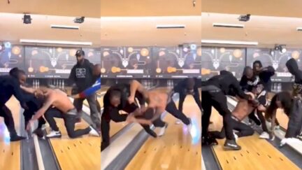 DaBaby fights his ex-girlfriend's brother in a bowling alley