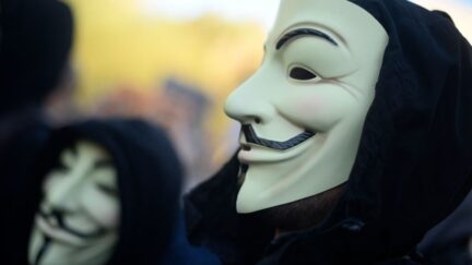 anonymous hackers protest