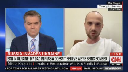 ukrainian man interviewed on cnn about his father in russia