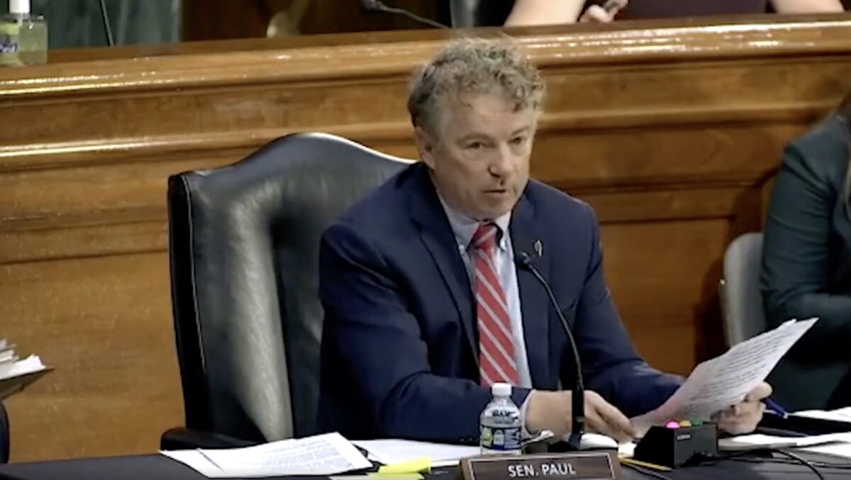 Rand Paul on the Senate floor