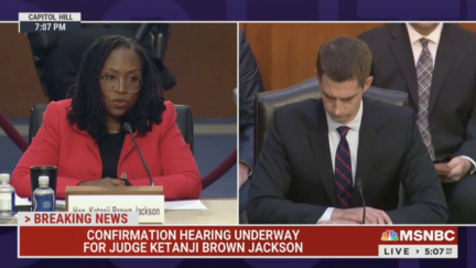 Ketanji Brown Jackson Spars With Tom Cotton on Sentencing