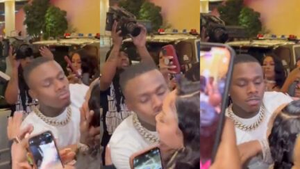 DaBaby Gets Rejected By Fan He Tries To Kiss