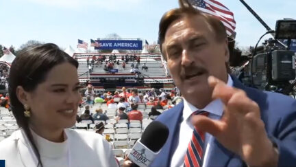 Mike Lindell at Trump Rally in Ohio on April 23 2022