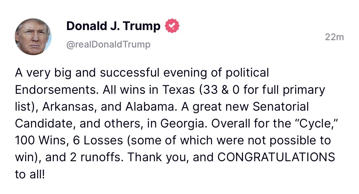 Trump on 6/24 primaries