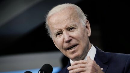 WASHINGTON, DC - MAY 10: U.S. President Joe Biden speaks about inflation and the economy in the South Court Auditorium on the White House campus May 10, 2022 in Washington, DC. (Photo by Drew Angerer/Getty Images)