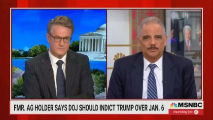 Joe Scarborough and Eric Holder on May 10
