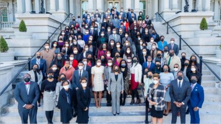 On February 2, 2022, Black staff from across the White House met with the Vice President in celebration of Black History Month. The Biden-Harris Administration is proud to recognize the Black staffers who lead on and help push our work forward so our nation can be equitable, just, and prosperous for all Americans.