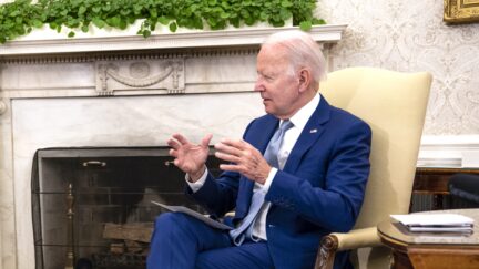 WASHINGTON, DC - MAY 31: U.S. President Joe Biden meets with Prime Minister of New Zealand Jacinda Ardern in the Oval Office at the White House on May 31, 2022 in Washington, DC. The two leaders discussed security and engagement in the Asia Pacific region. (Photo by Doug Mills-Pool/Getty Images)