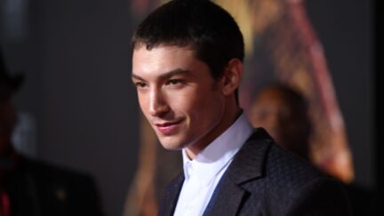 Ezra Miller at world premiere of Warner Bros. Pictures' Justice League,