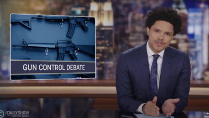 Trevor Noah talks gun control on the Daily Show