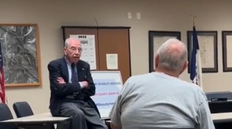 Chuck Grassley at town hall in Iowa