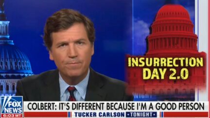 Tucker Carlson talking about Stephen Colbert