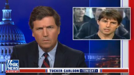 Tucker Carlson and Tom Cruise