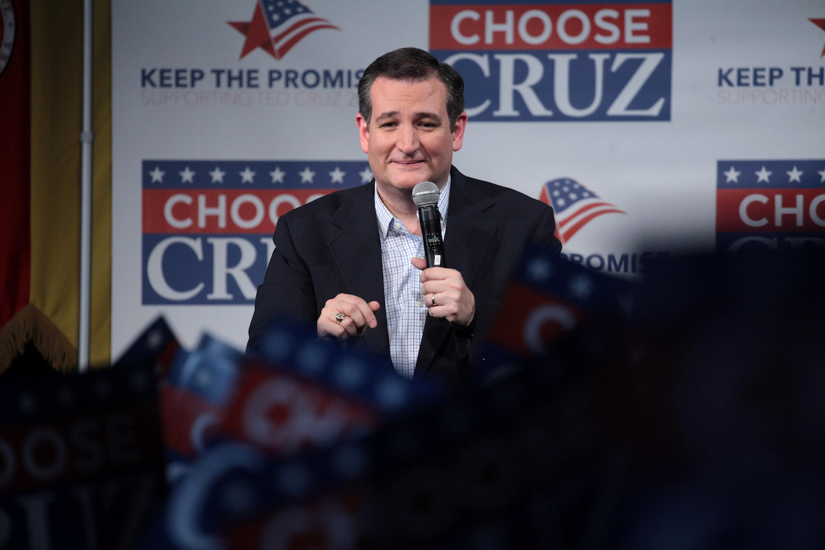Ted Cruz campaigning at event sponsored by Keep the Promise PAC in March 2016
