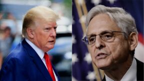 Donald Trump Demands Merrick Garland Release 'All Documents' Related to 'Unwarranted' Mar-a-Lago Search - That Literally Include a Warrant - Getty Split image