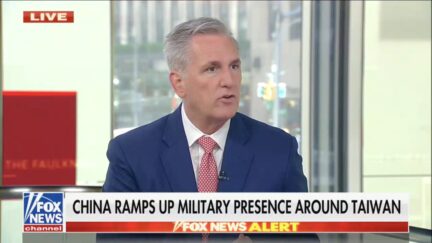Kevin McCarthy talking to Harris Faulkner about Pelosi's trip to Taiwan