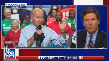 Tucker Carlson and Joe Biden
