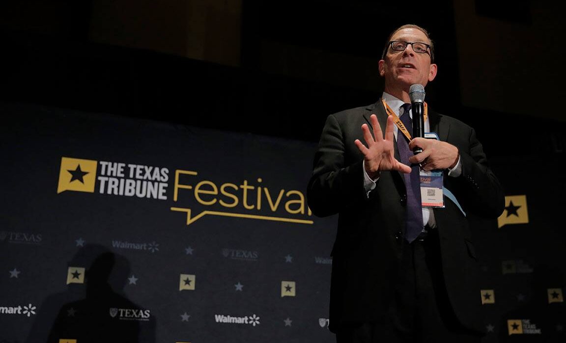 Evan Smith, CEO of Texas Tribune, hosting TribFest event
