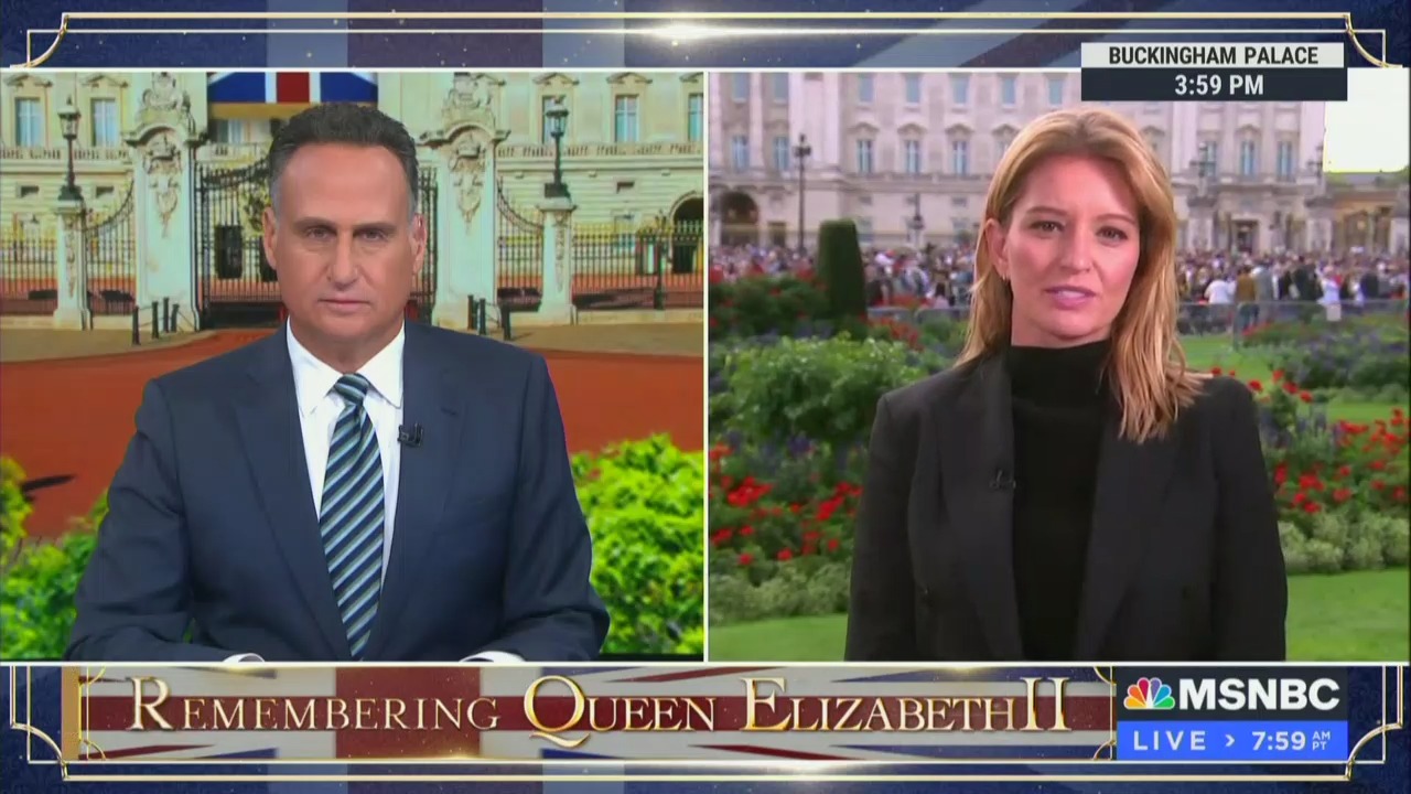 Katy Tur Outside Buckingham Palace