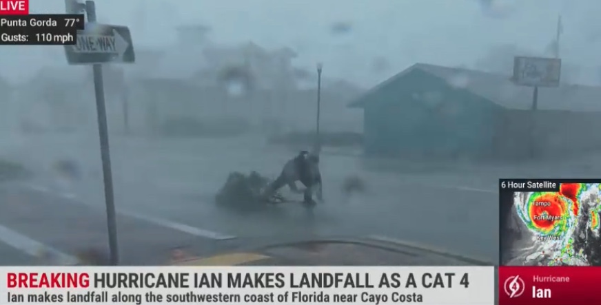 Jim Cantore gets taken out by tree limb