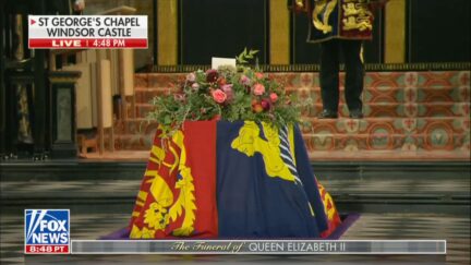 Queen Elizabeth II's coffin lowered