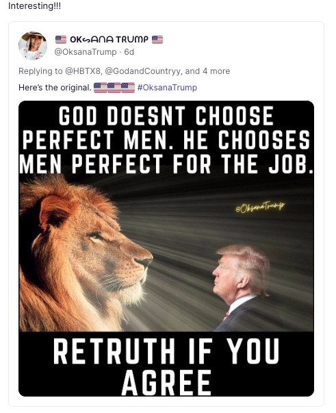 Trump's Truth Social: Lion Memes and Pray for a Perfect Man